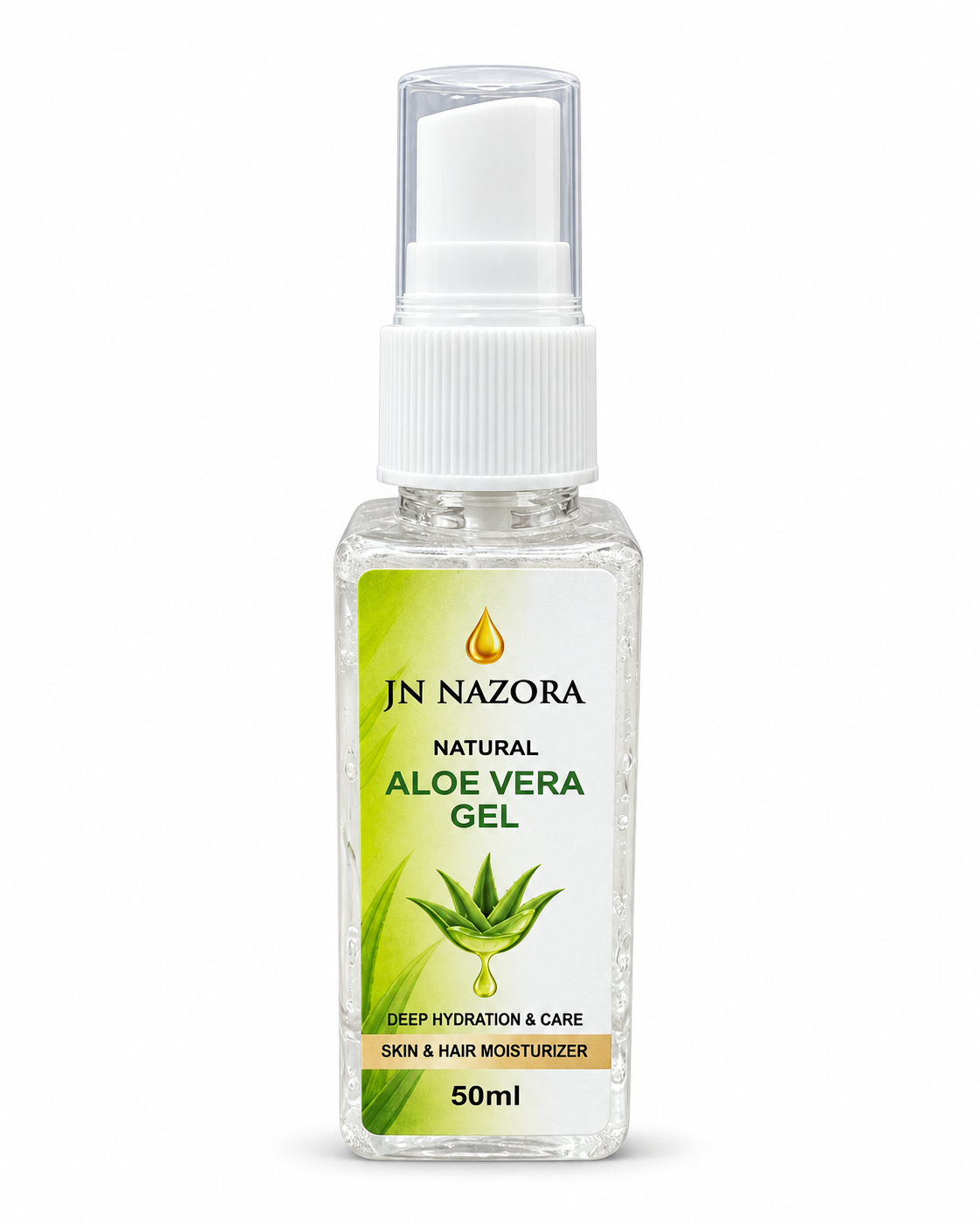 JN NAZORA Natural Aloe Vera Gel – Deep Hydration for Skin & Hair 50ml